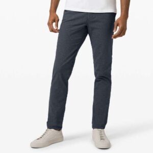 Lululemon Athletica ABC Pant Slim Tech Canvas 34” Size 32 Heathered Deep Navy